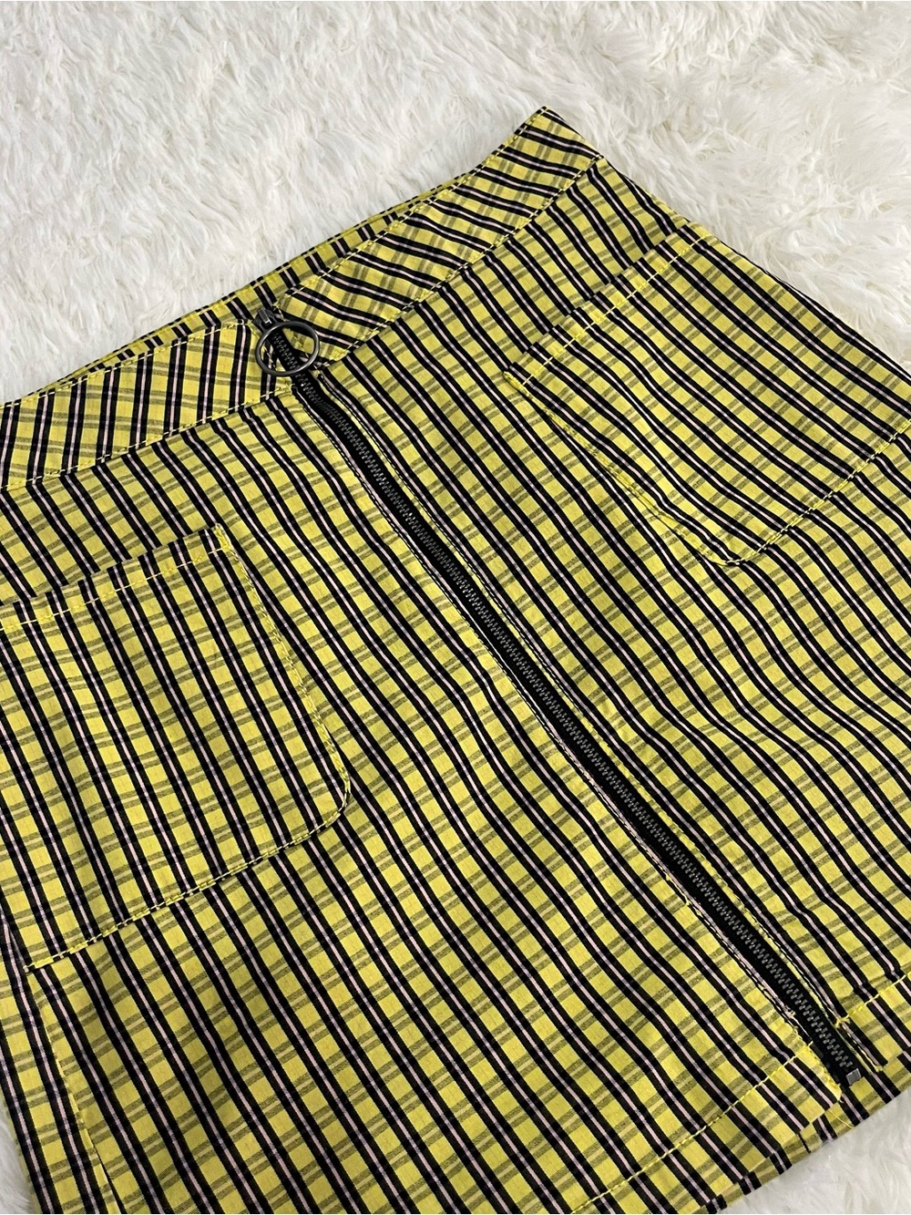 Y2K Yellow Plaid Full-Zip Mini Skirt  / “Clueless” Skirt